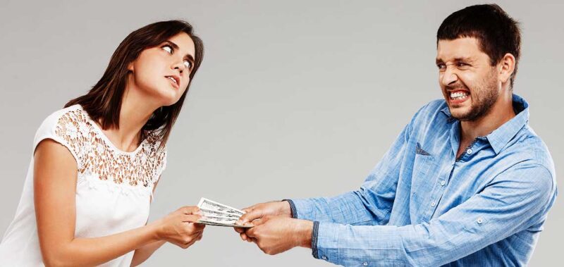 Dispute pour de l'argent.