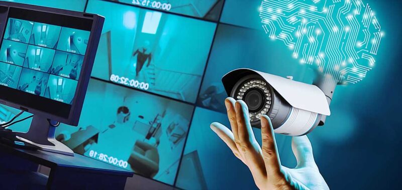 Surveillance, IA et écrans de sécurité.