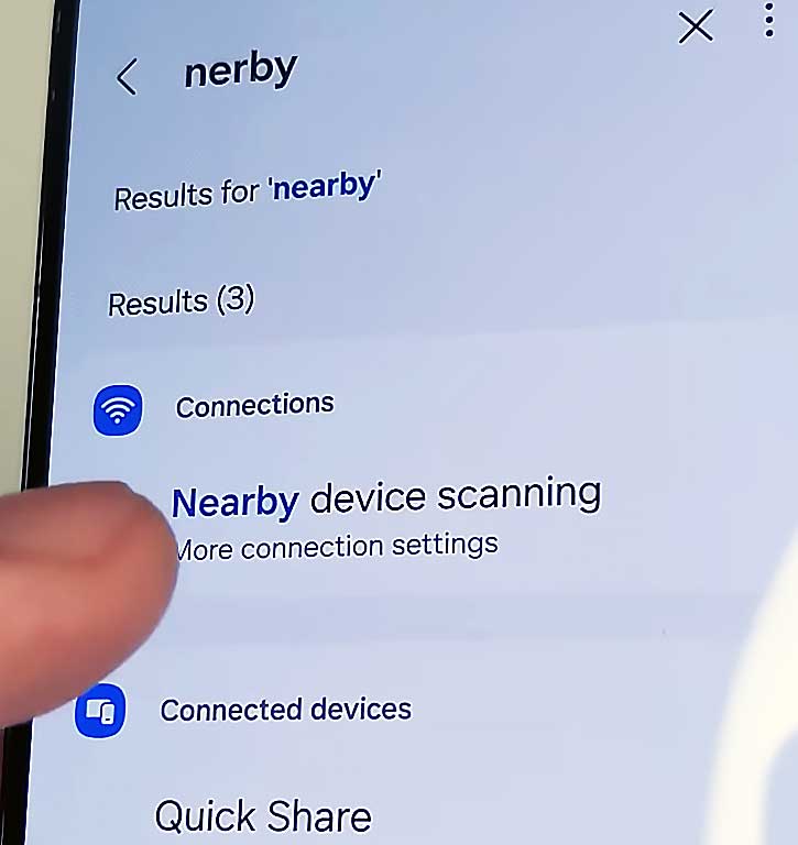 nearby device scanning