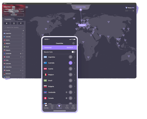 cta protonvpn localisation