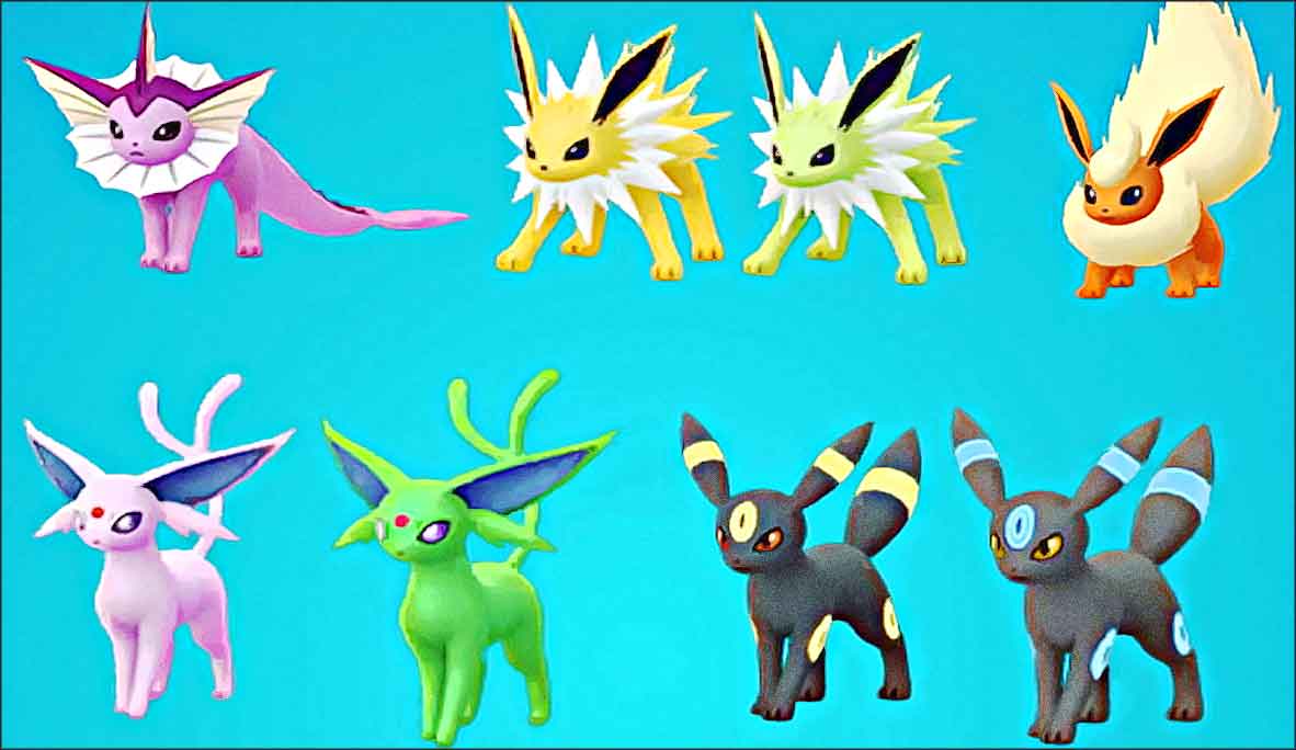 evoli differentes formes