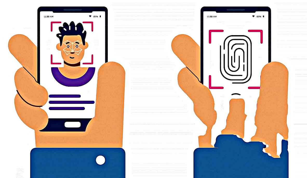 face id empreinte digitale
