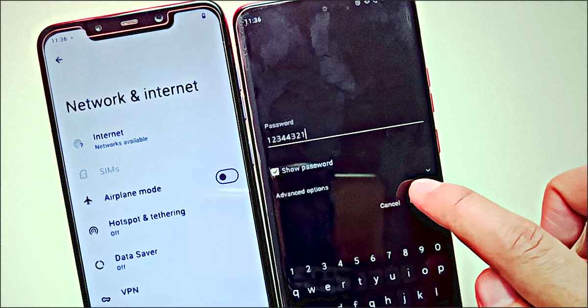 show password android