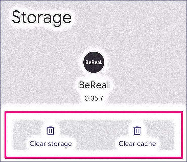 bereal clear storage